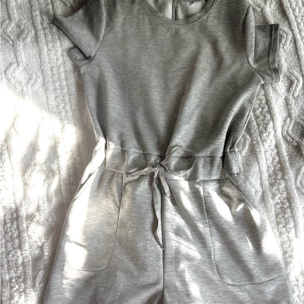 Gray Romper with Pockets